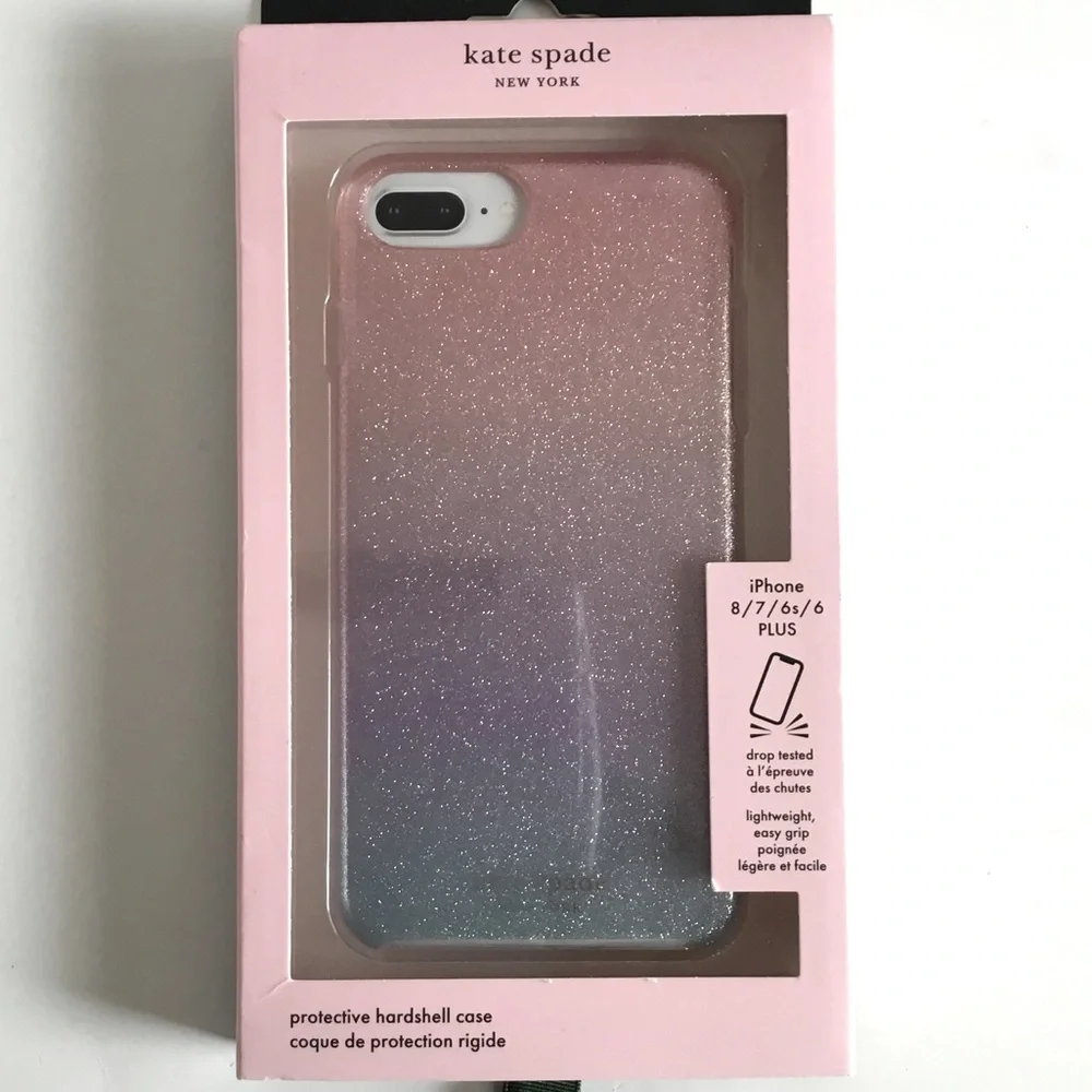 Kate Spade Pastel Glitter Multicolor iPhone Case for 8/7/6s/6 Plus Size